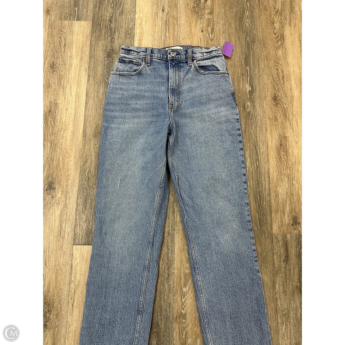 Jeans Straight By Abercrombie And Fitch In Blue Denim, Size: 4l