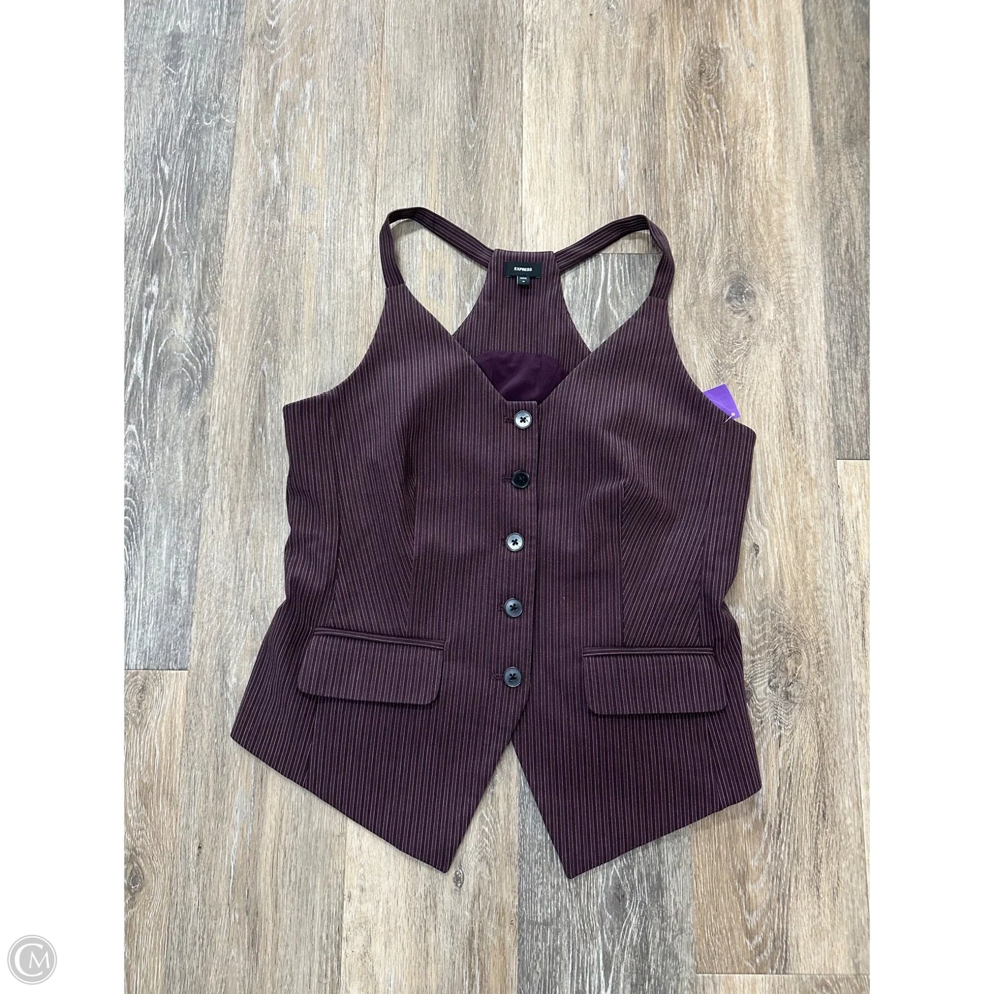 Vest Other By Express In Striped Pattern, Size: M