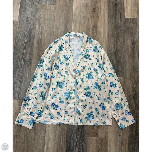 Blouse Long Sleeve By Bailey Rose In Floral Print, Size: M