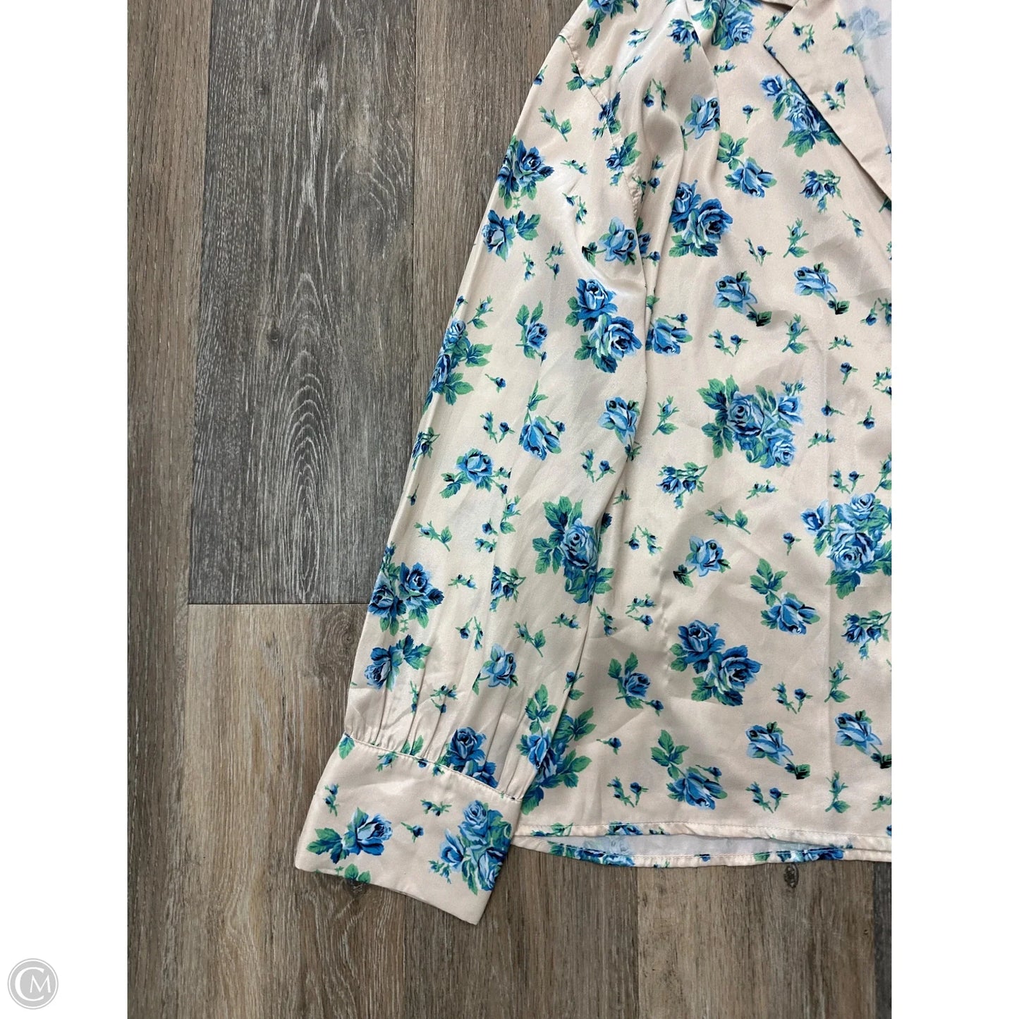 Blouse Long Sleeve By Bailey Rose In Floral Print, Size: M