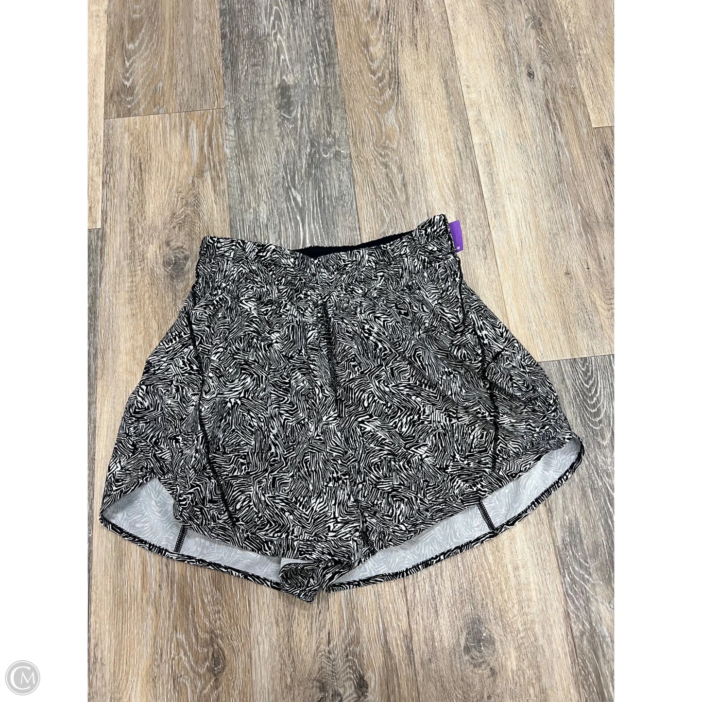Athletic Shorts By Lululemon In Black & White, Size: S