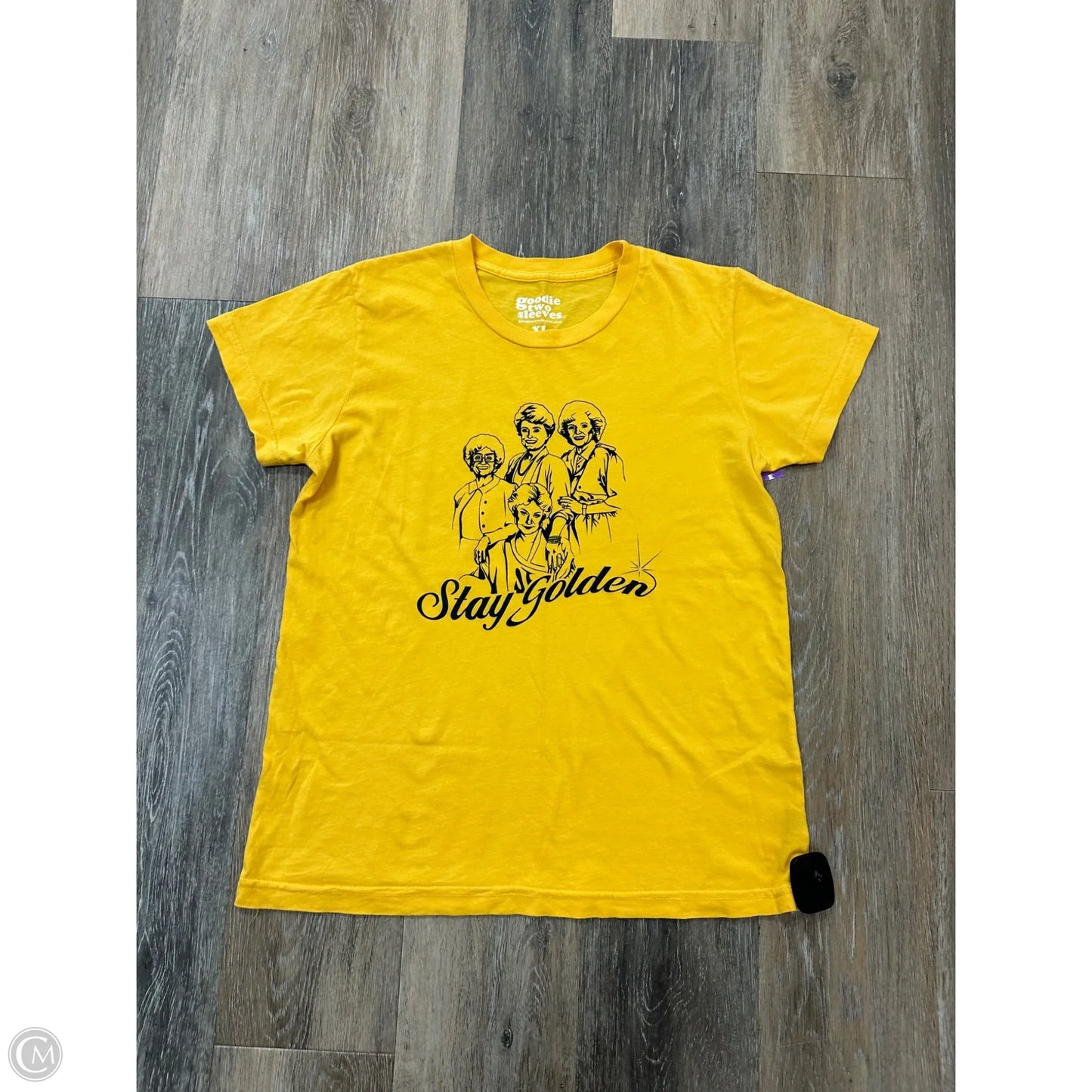 Top Short Sleeve By Goodie Two Sleeves In Yellow, Size: Xl