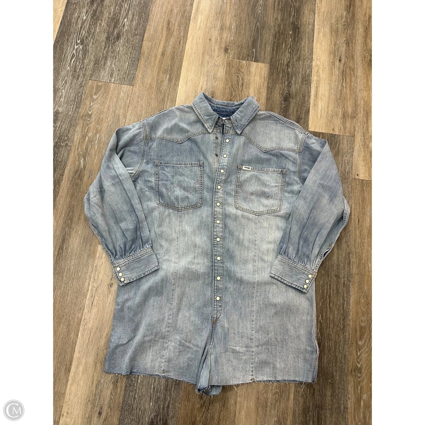 Dress Casual Short By Wrangler In Blue Denim, Size: L