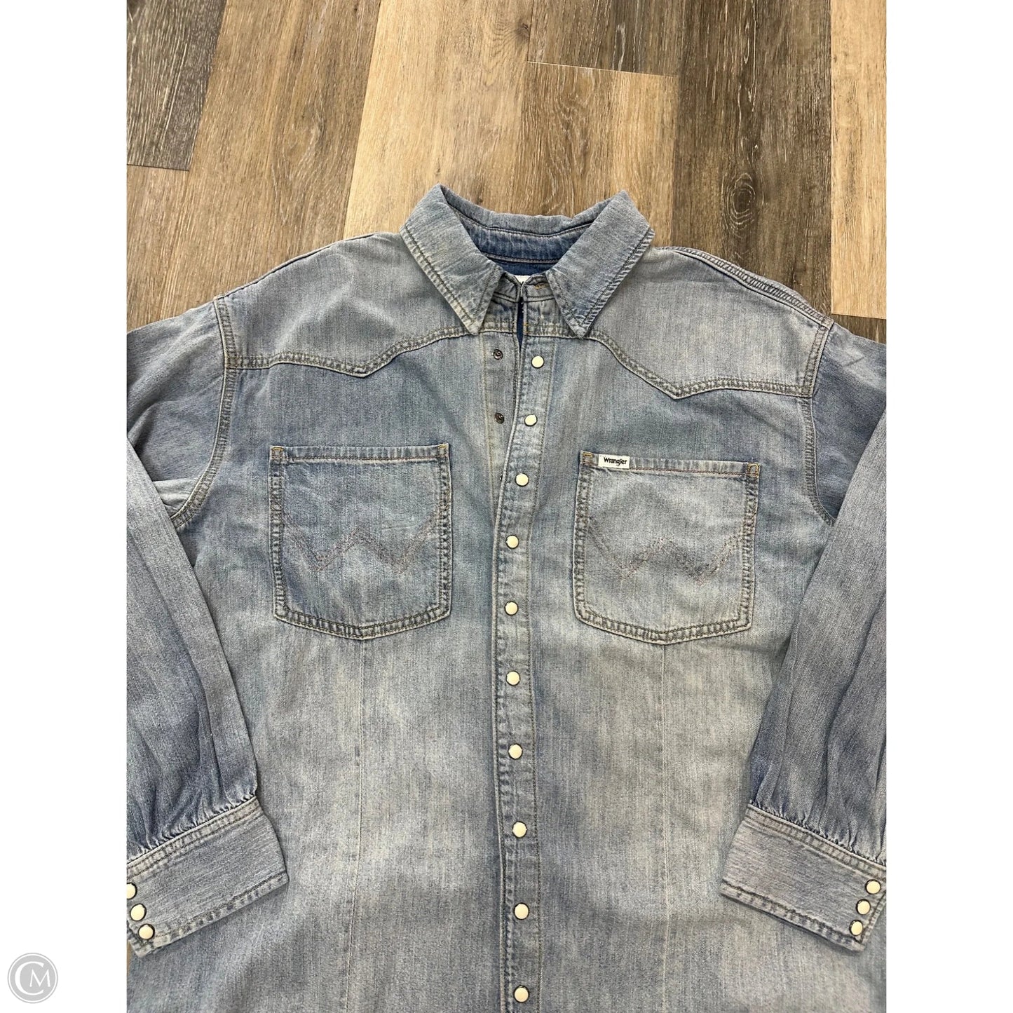 Dress Casual Short By Wrangler In Blue Denim, Size: L