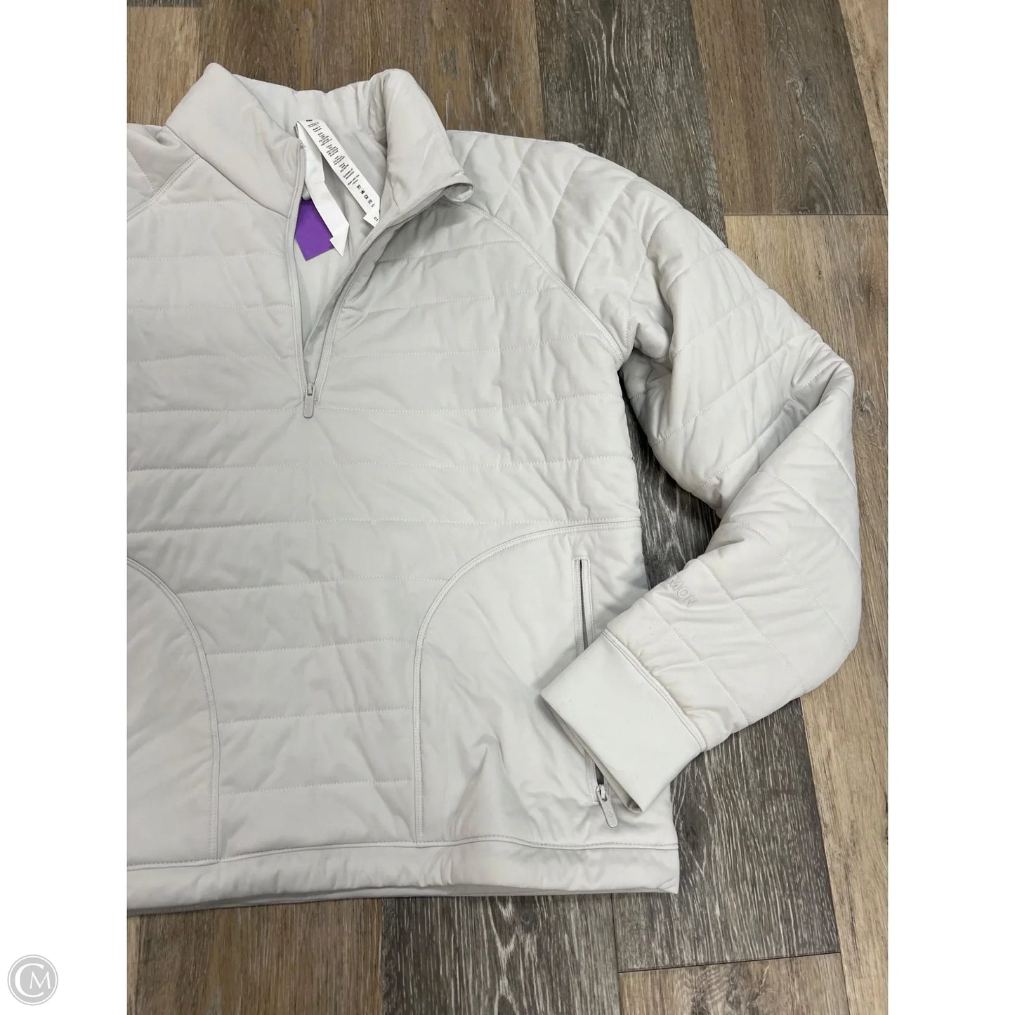 Athletic Jacket By Lululemon In Grey, Size: 10