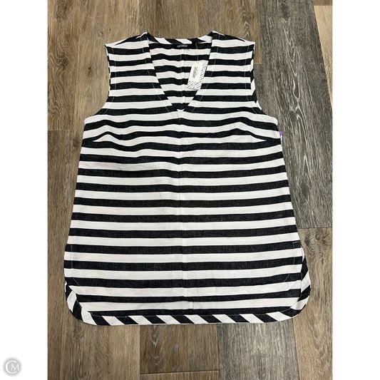 Top Sleeveless Designer By Kate Spade In Striped Pattern, Size: M