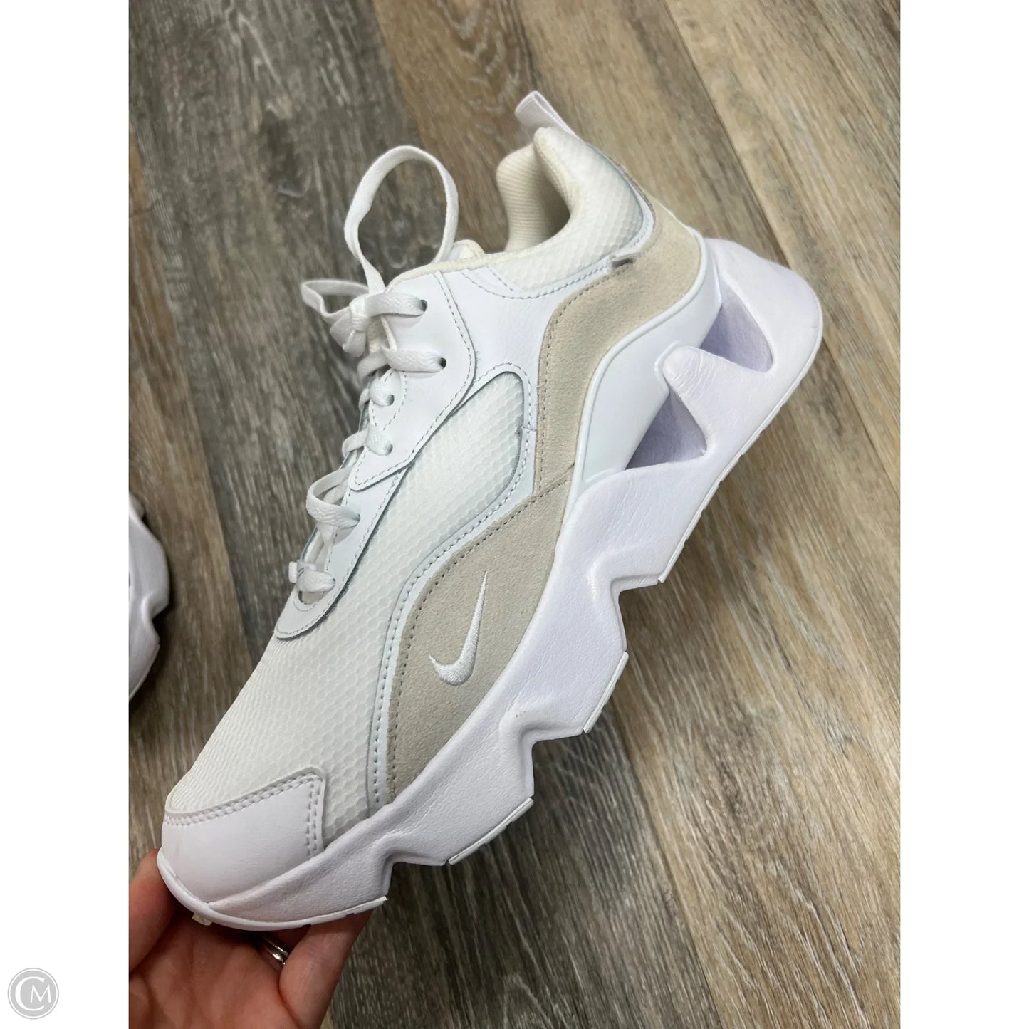 Shoes Athletic By Nike In White, Size: 12