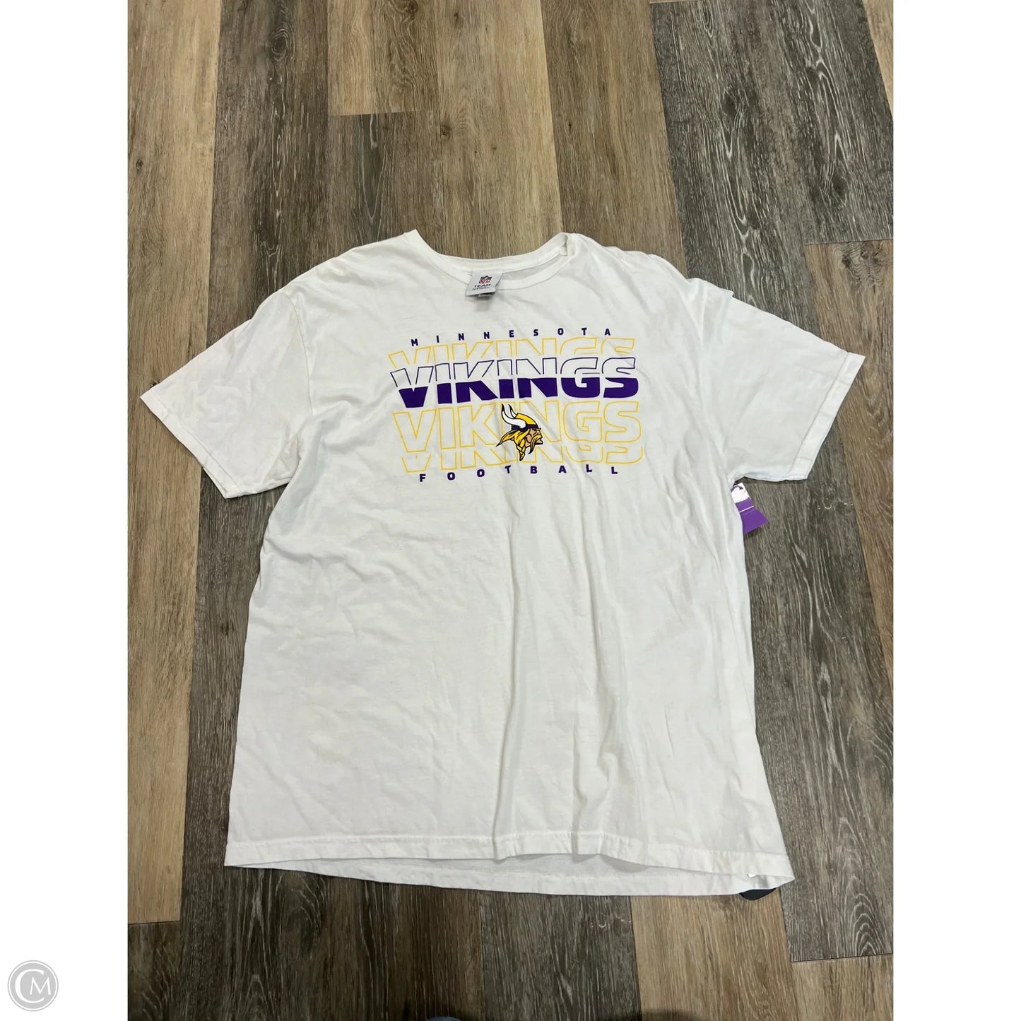 Athletic Top Short Sleeve By Nfl In White, Size: Xl
