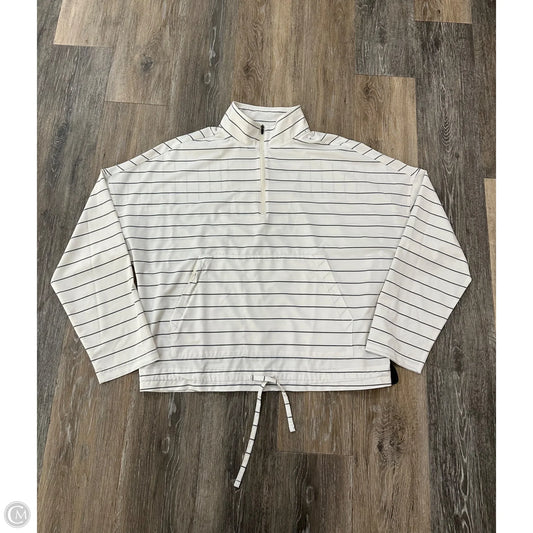 Athletic Top Long Sleeve Collar By Prana In Striped Pattern, Size: M