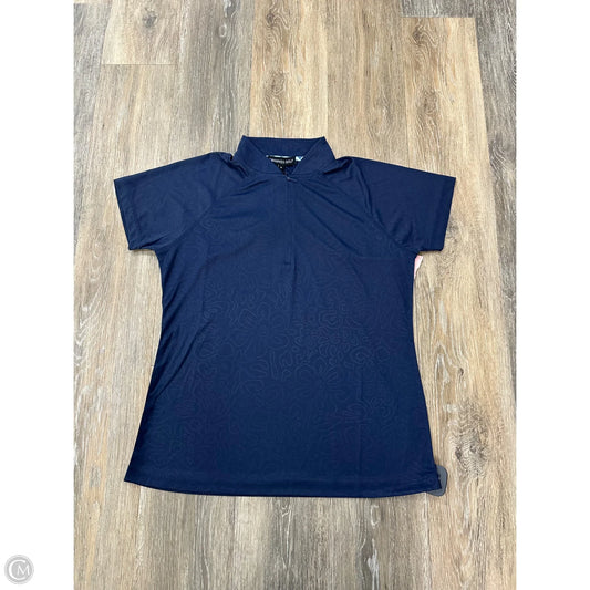 Athletic Top Short Sleeve By Swannies In Navy, Size: M