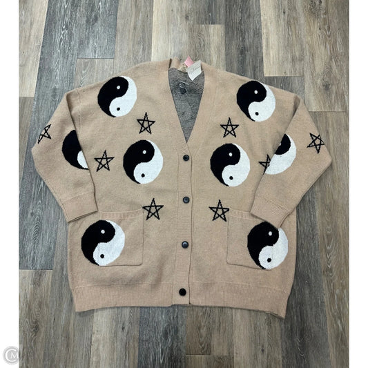 Sweater Cardigan By Jade By Jane In Tan, Size: 1x