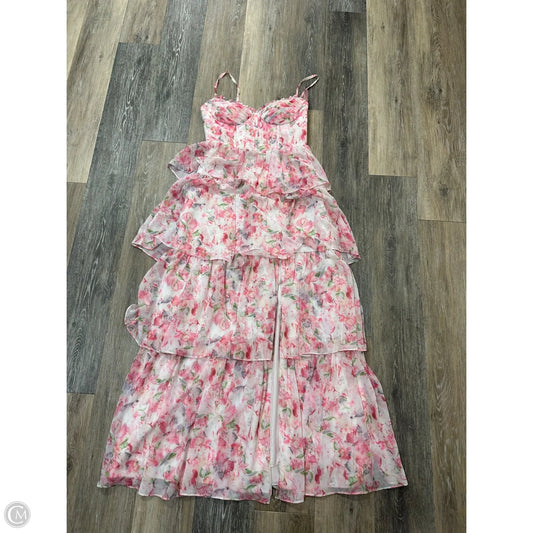 -Dress Party Short By Azazie In Floral Print, Size: 4