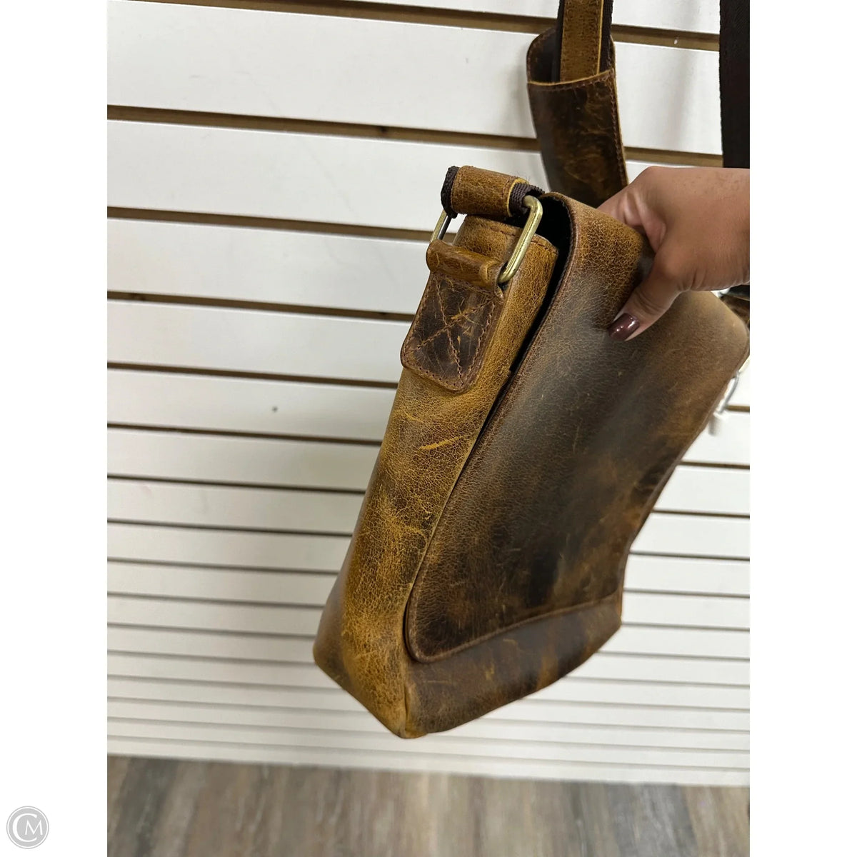 Crossbody Leather By Cmb, Size: Large