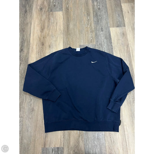 Athletic Sweatshirt Crewneck By Nike Apparel In Navy, Size: Xl
