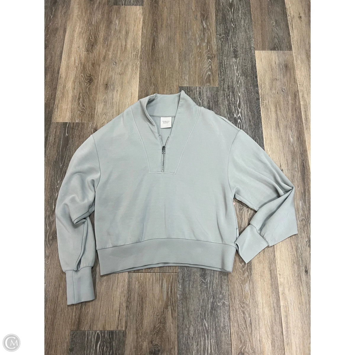 -Sweatshirt Collar By Varley In Grey, Size: S