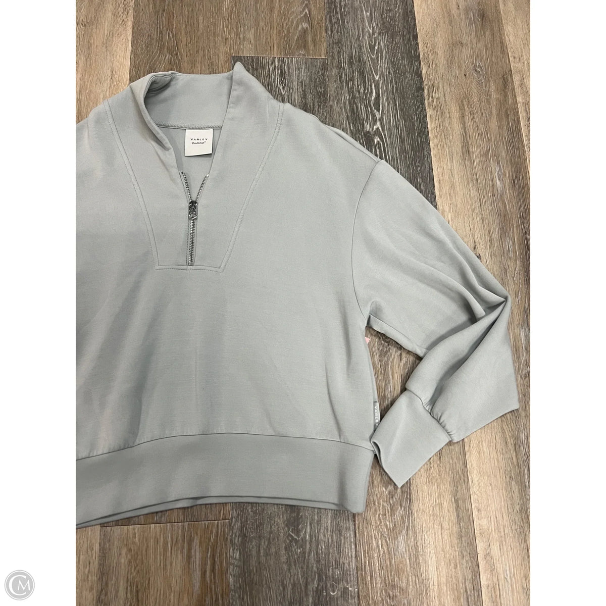 -Sweatshirt Collar By Varley In Grey, Size: S