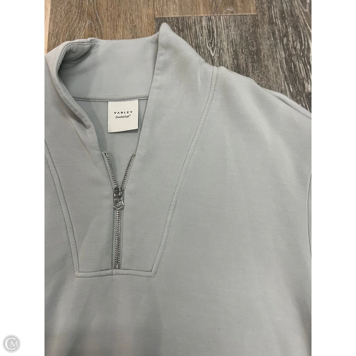 -Sweatshirt Collar By Varley In Grey, Size: S