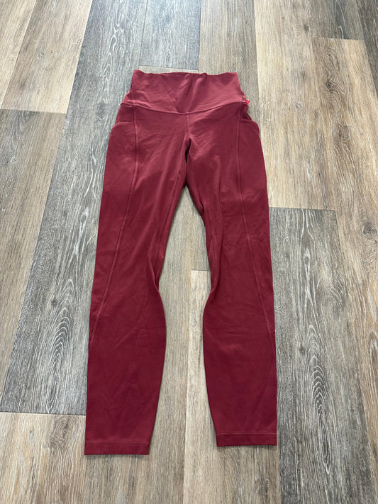 Red Athletic Pants Lululemon, Size 4