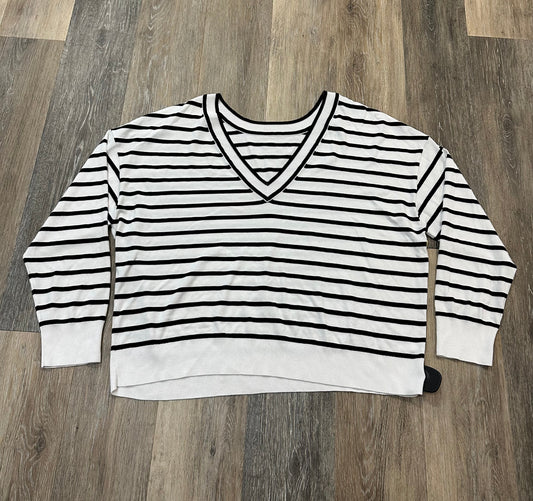 Blouse Long Sleeve By Express In Striped Pattern, Size: L