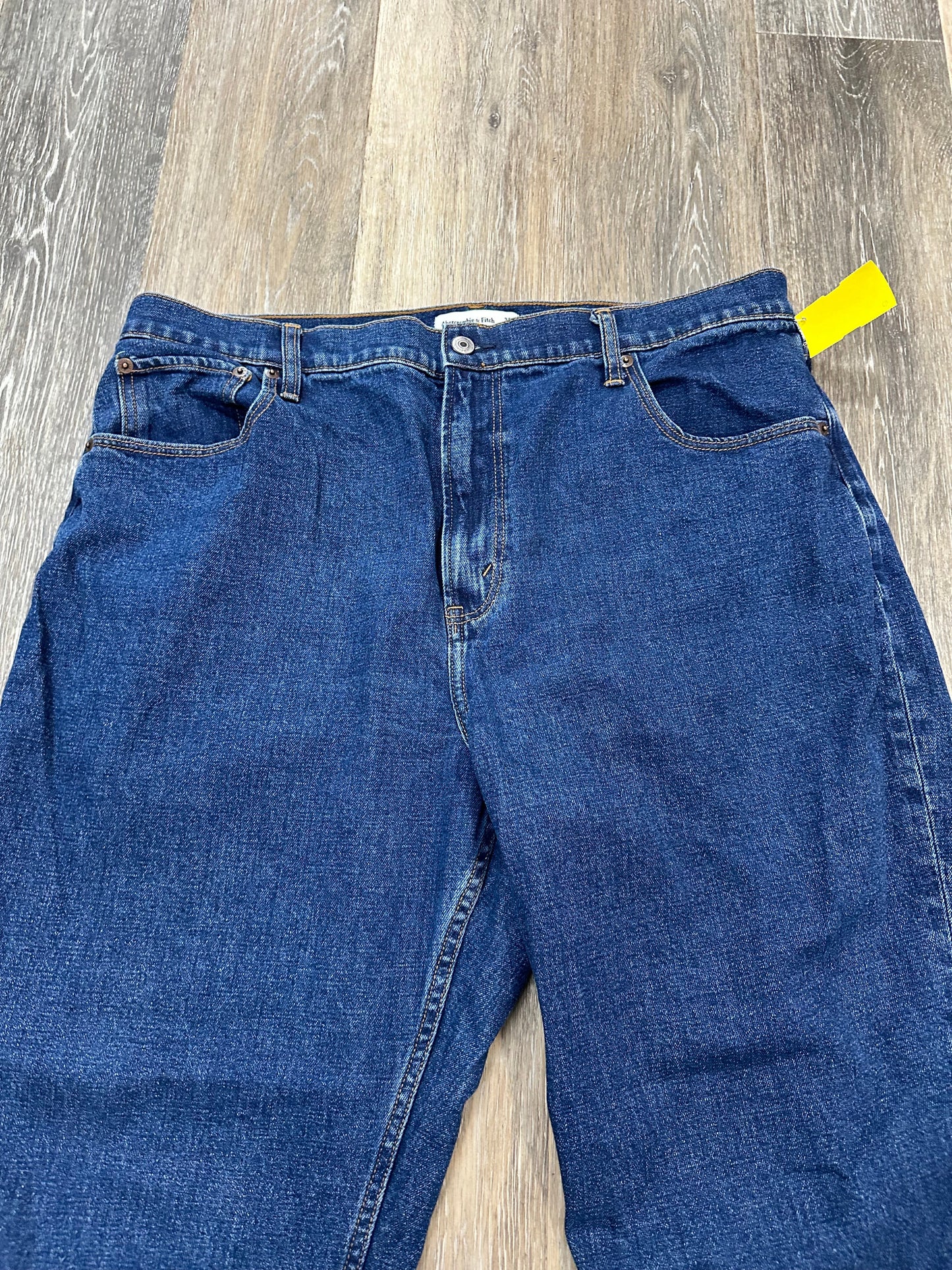 Jeans Straight By Abercrombie And Fitch In Blue Denim, Size: 16l