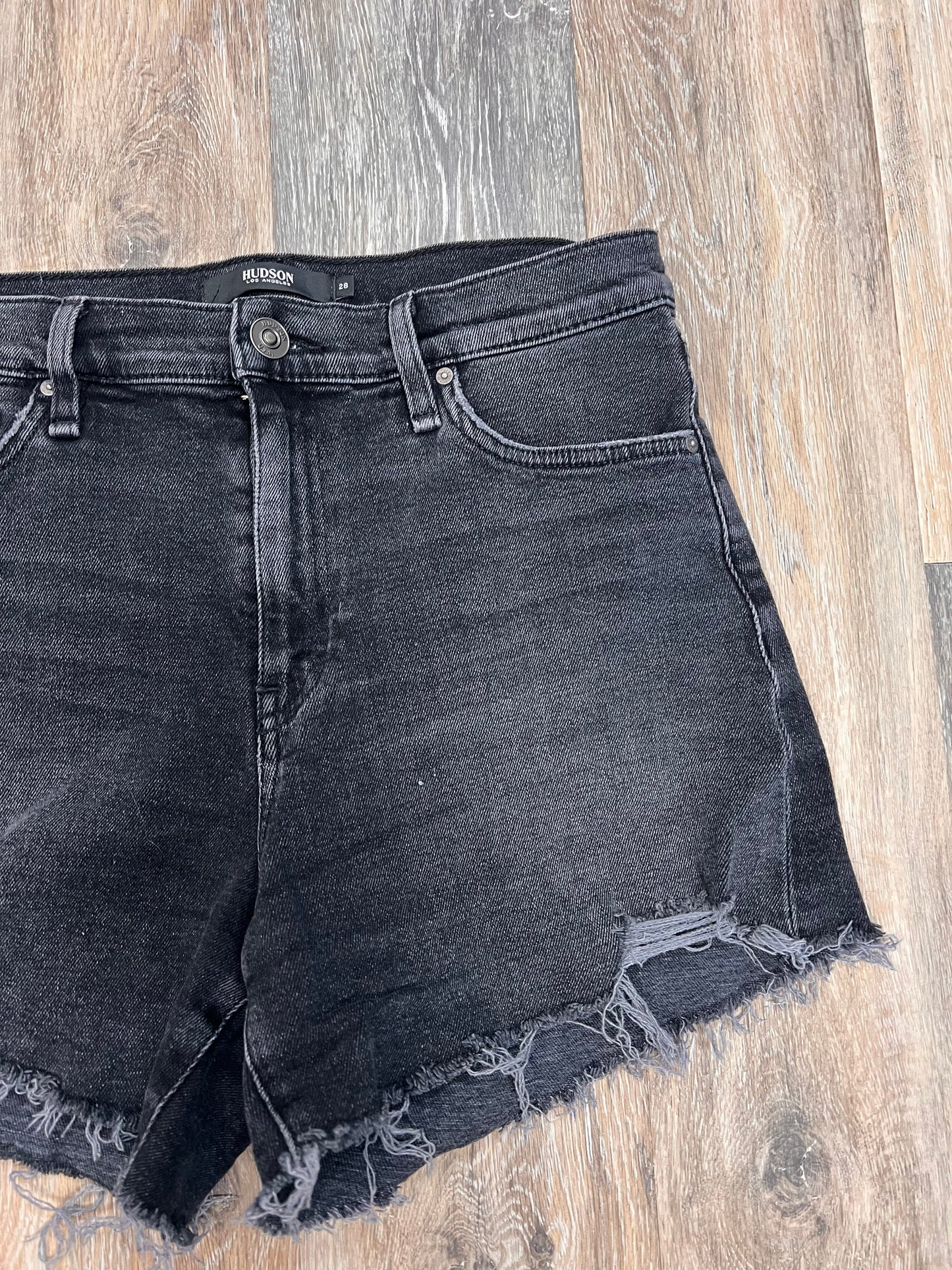 Shorts By Hudson In Black Denim, Size: 6/28