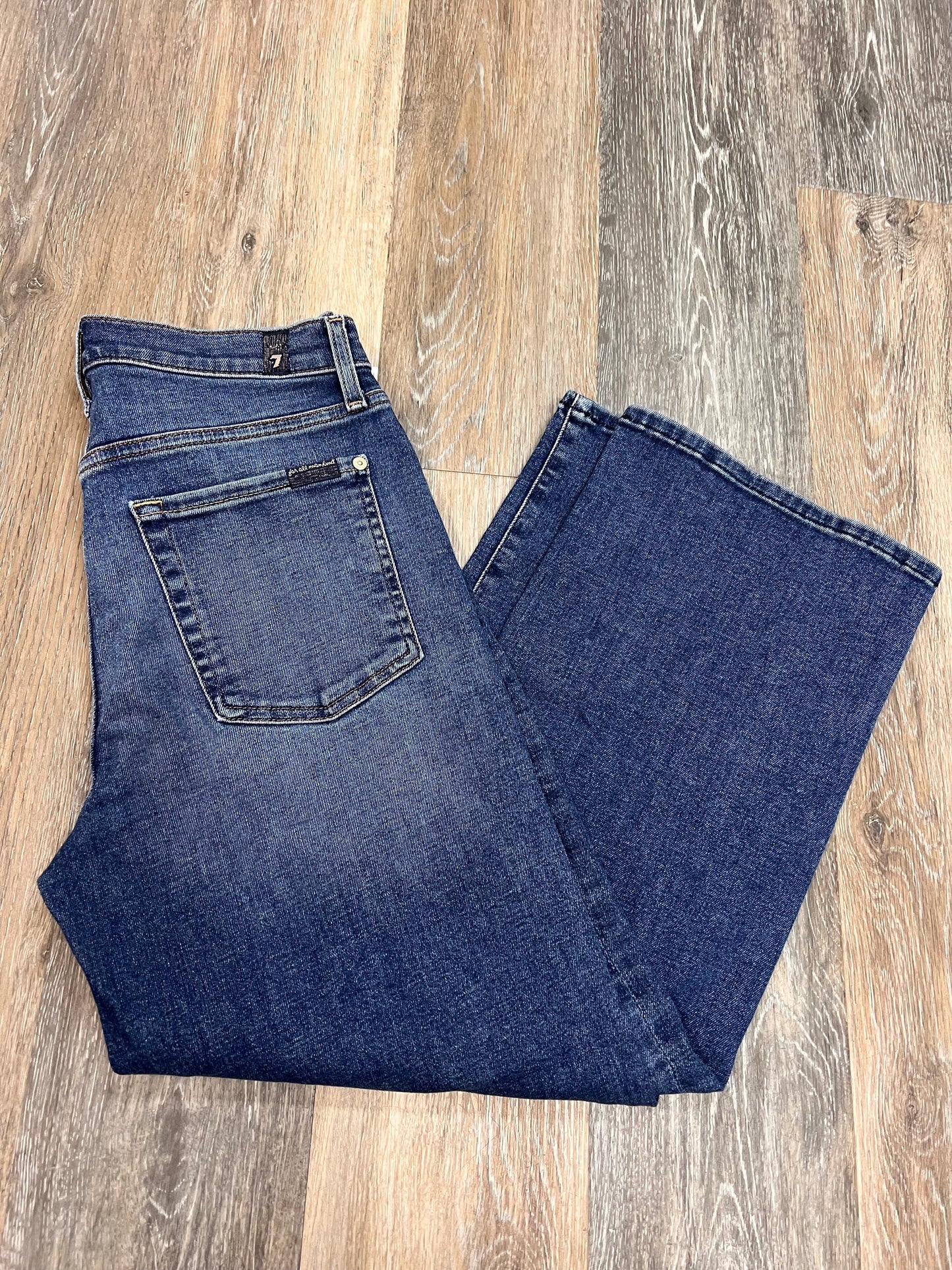 Jeans Boot Cut By 7 For All Mankind In Blue Denim, Size: 6/28