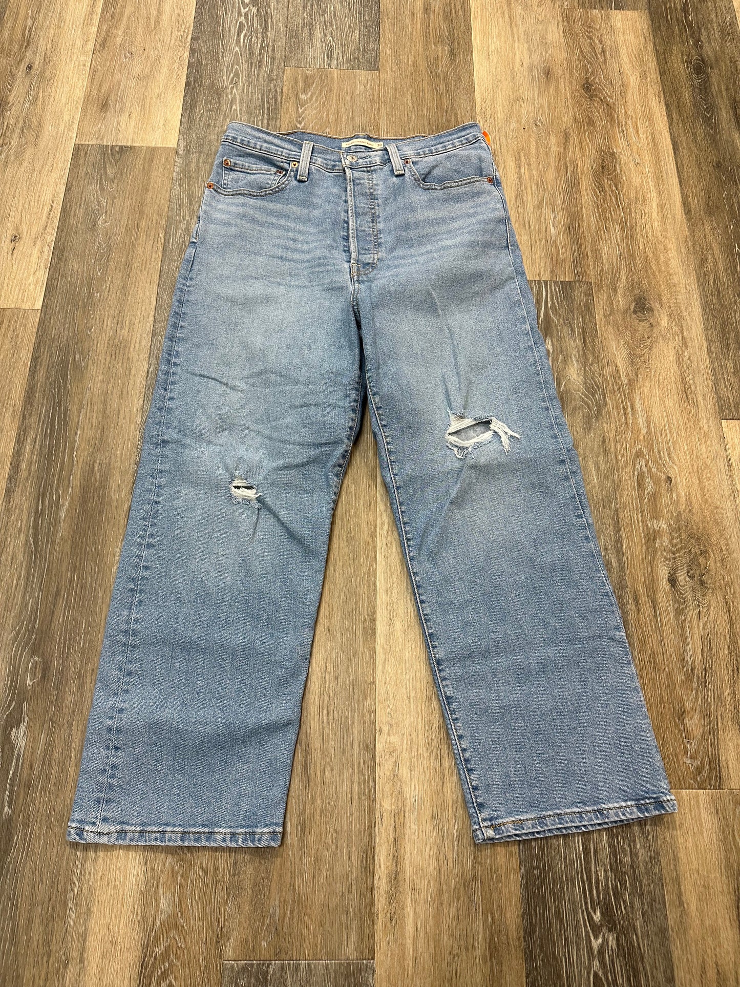 Jeans Boot Cut By Levis In Blue Denim, Size: 10