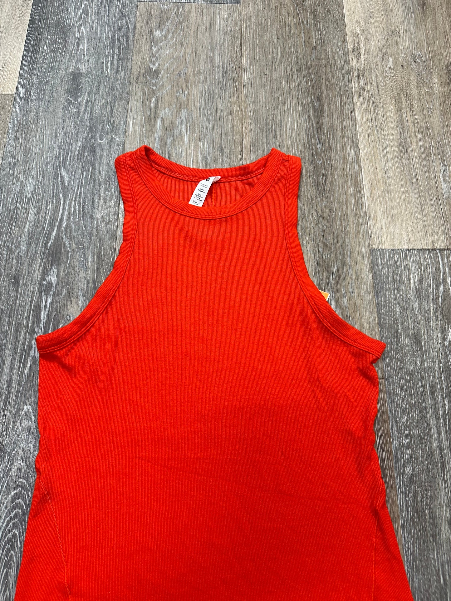 Athletic Tank Top By Lululemon In Orange, Size: 8