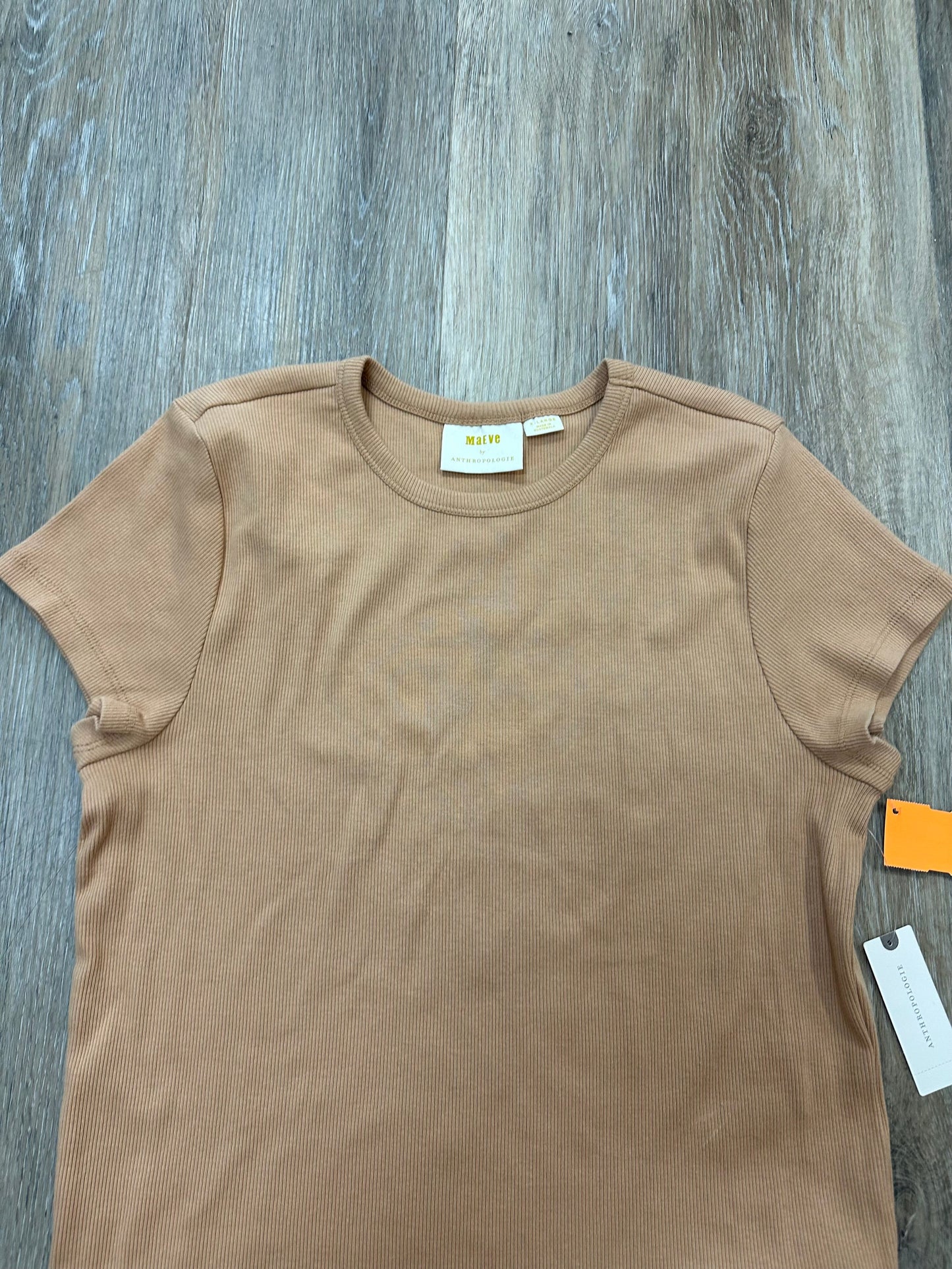 Top Short Sleeve By Maeve In Brown, Size: Xl