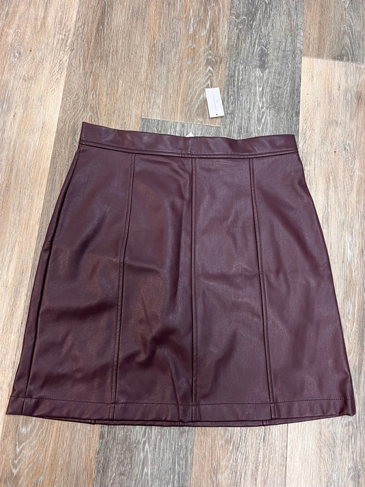 Skirt Midi By Banana Republic In Maroon, Size: 10