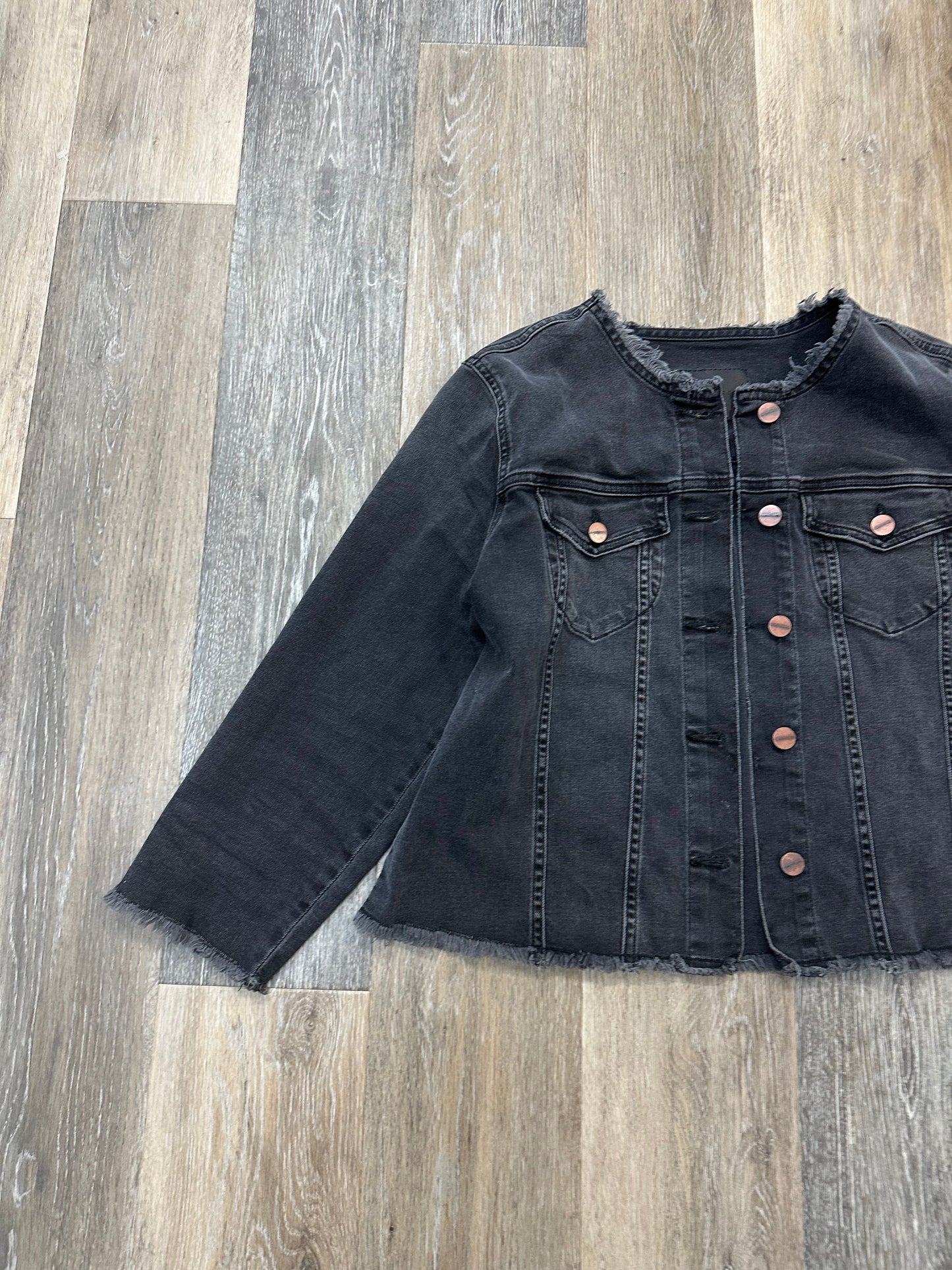 Jacket Denim By Sanctuary In Black Denim, Size: L