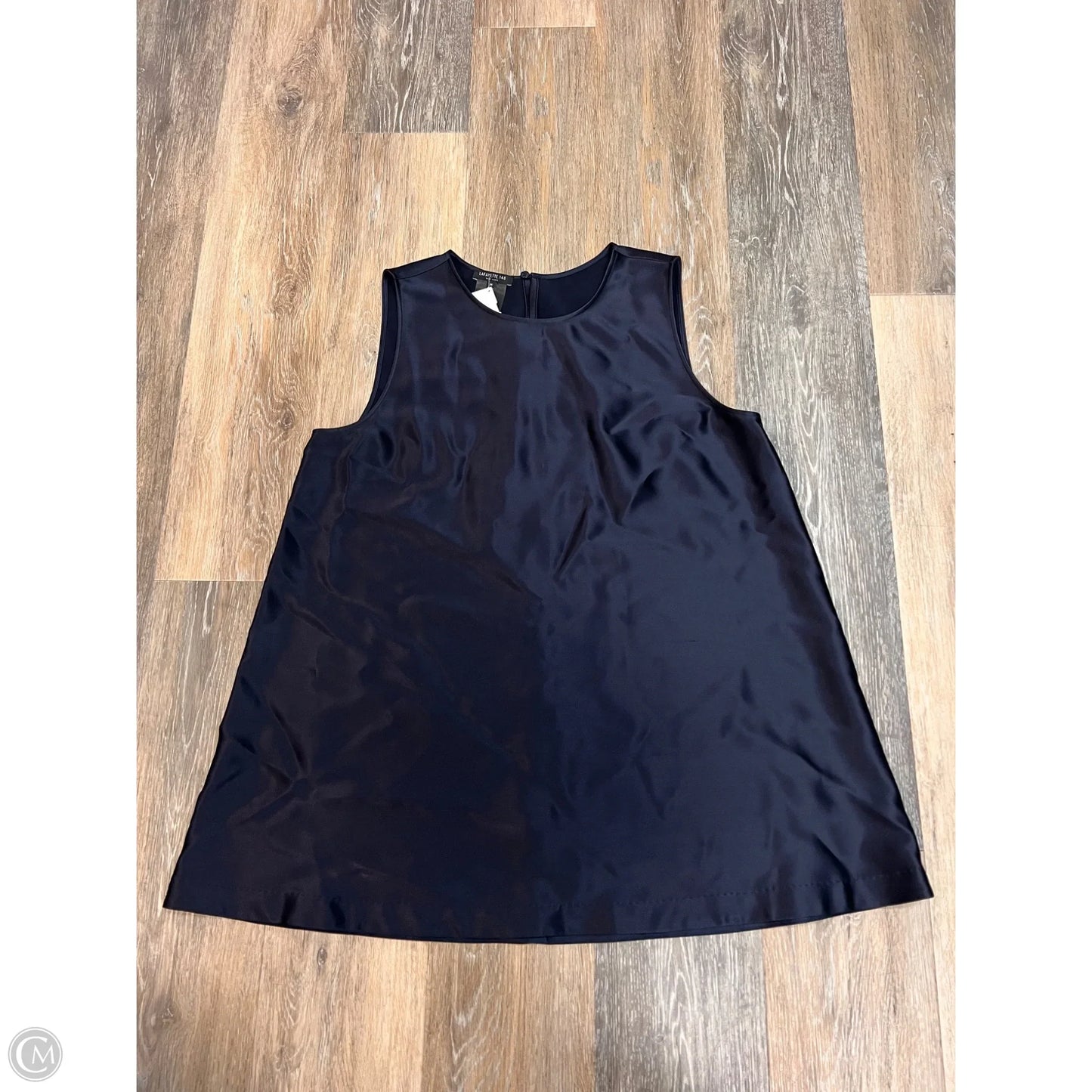 Top Sleeveless Designer By Lafayette 148 In Navy, Size: M
