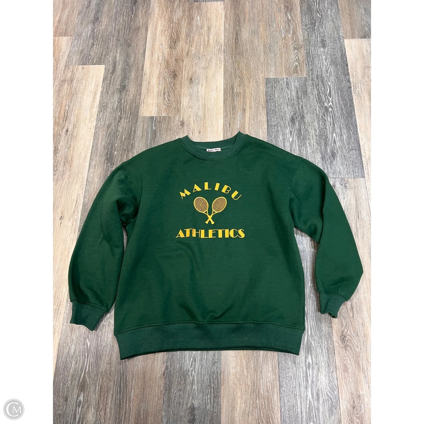 Sweatshirt Crewneck By Bailey Rose In Green, Size: L