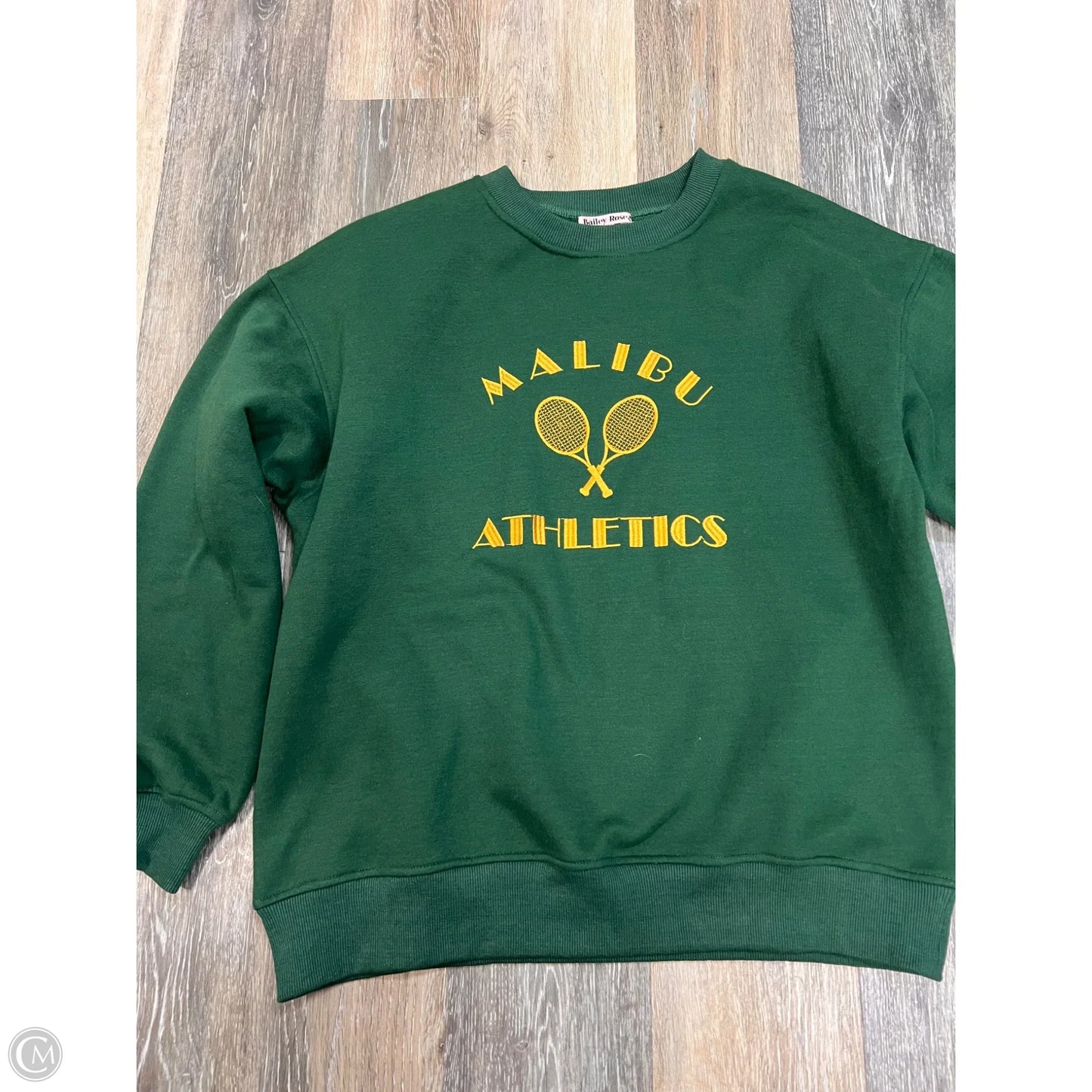 Sweatshirt Crewneck By Bailey Rose In Green, Size: L