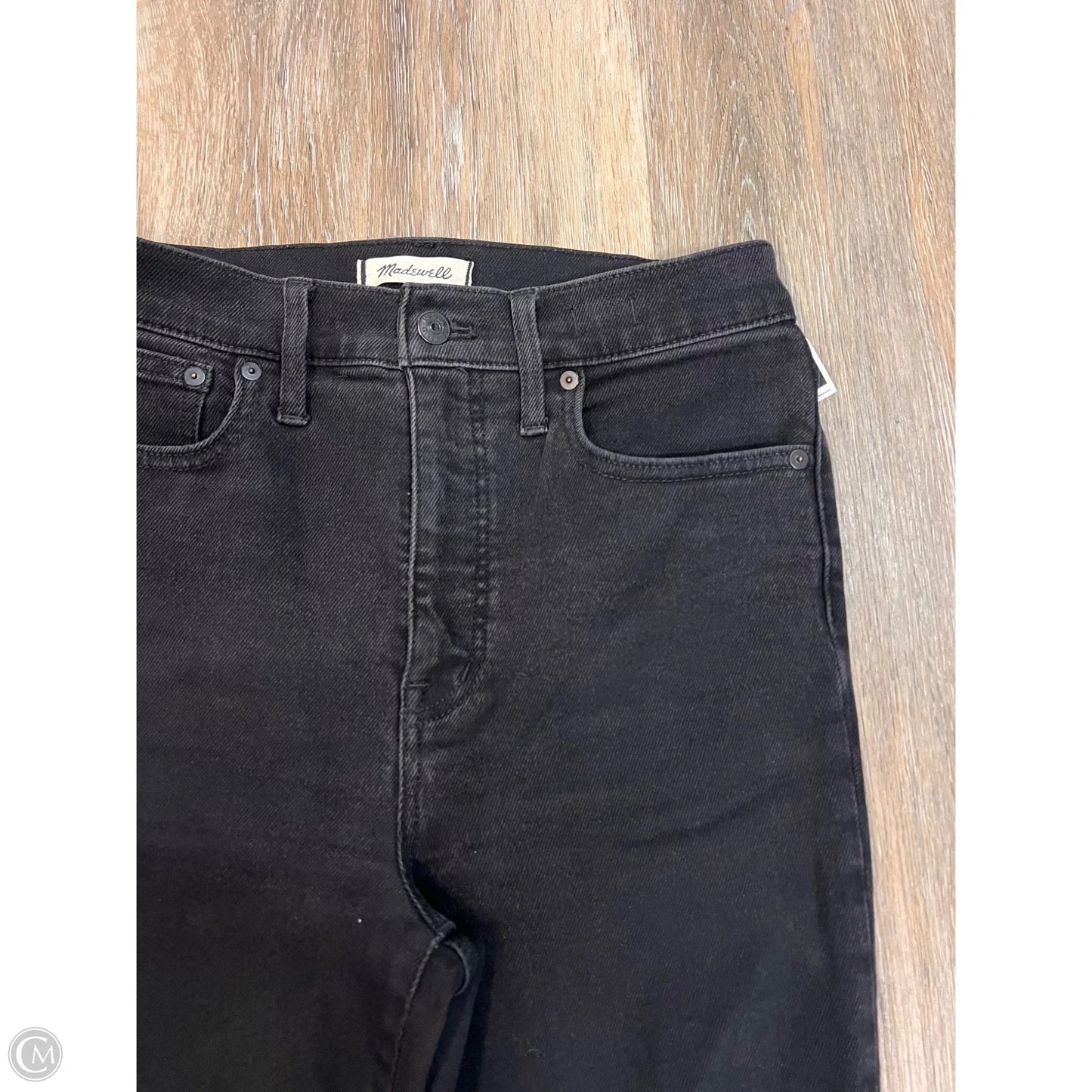 Jeans Straight By Madewell In Black Denim, Size: 6