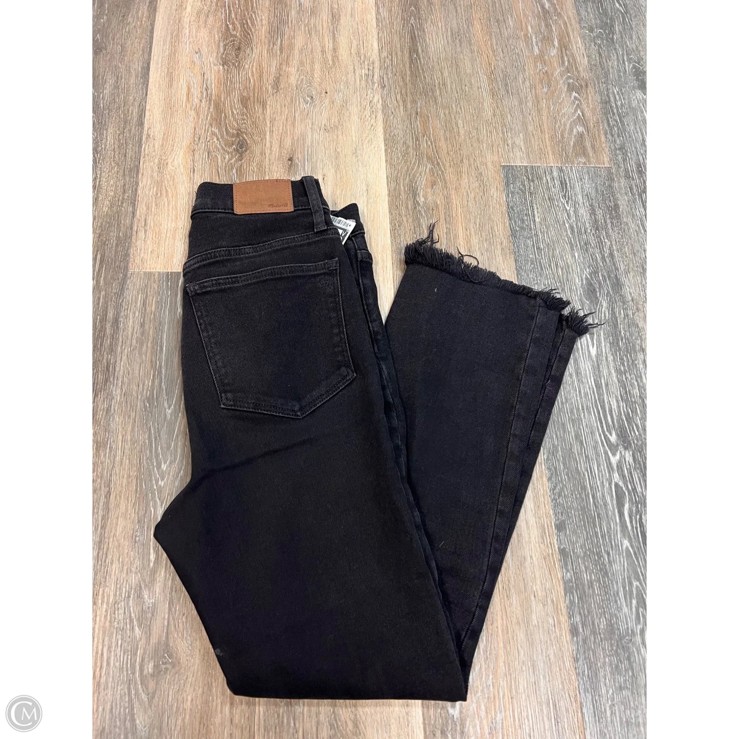 Jeans Straight By Madewell In Black Denim, Size: 6