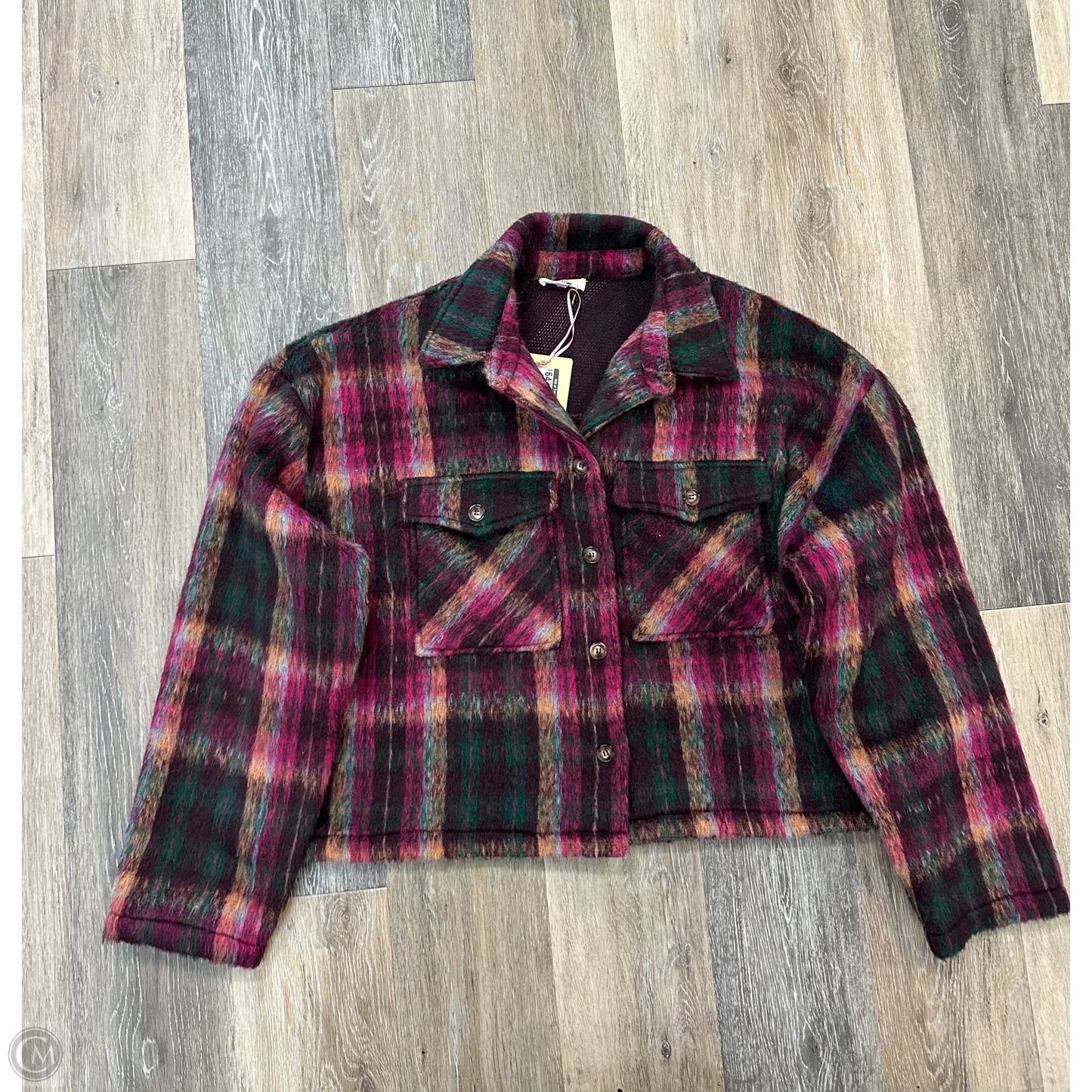 Jacket Other By Entro In Plaid Pattern, Size: M
