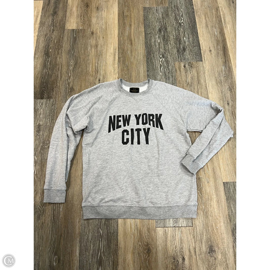 Sweatshirt Crewneck By Retrobrand In Grey, Size: M