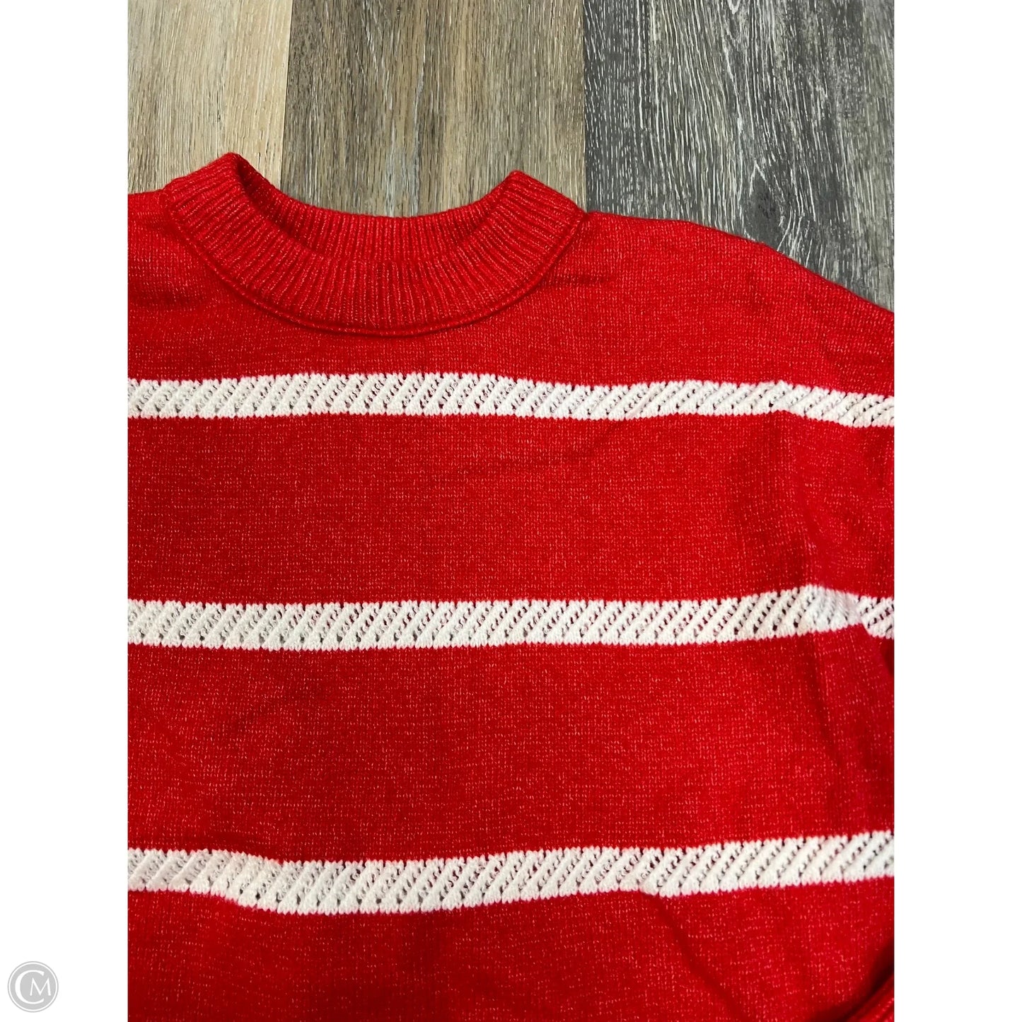 Sweater By Aerie In Red & White, Size: Xxs