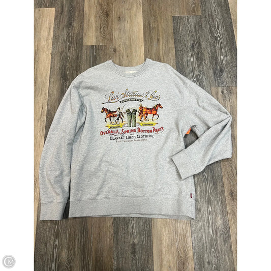 Sweatshirt Crewneck By Levis In Grey, Size: M