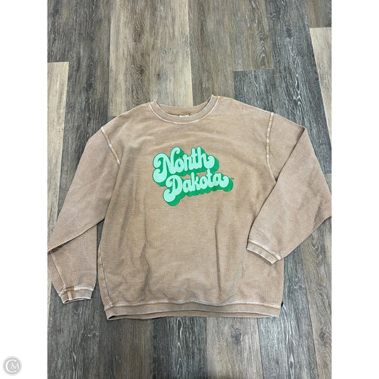 Sweatshirt Crewneck By Chicka-d In Tan, Size: L
