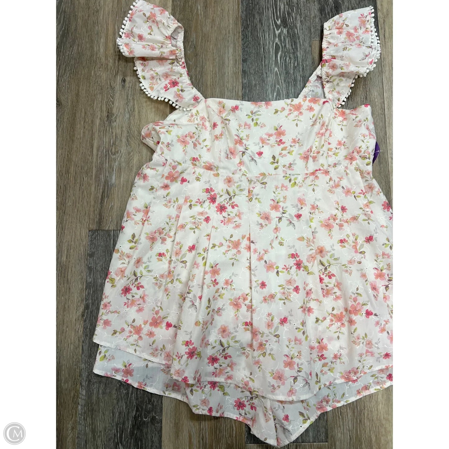 Romper By Arula In Floral Print, Size: 1x