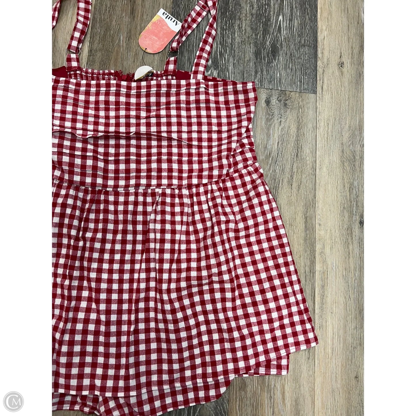 Romper By Arula In Red & White, Size: 1x