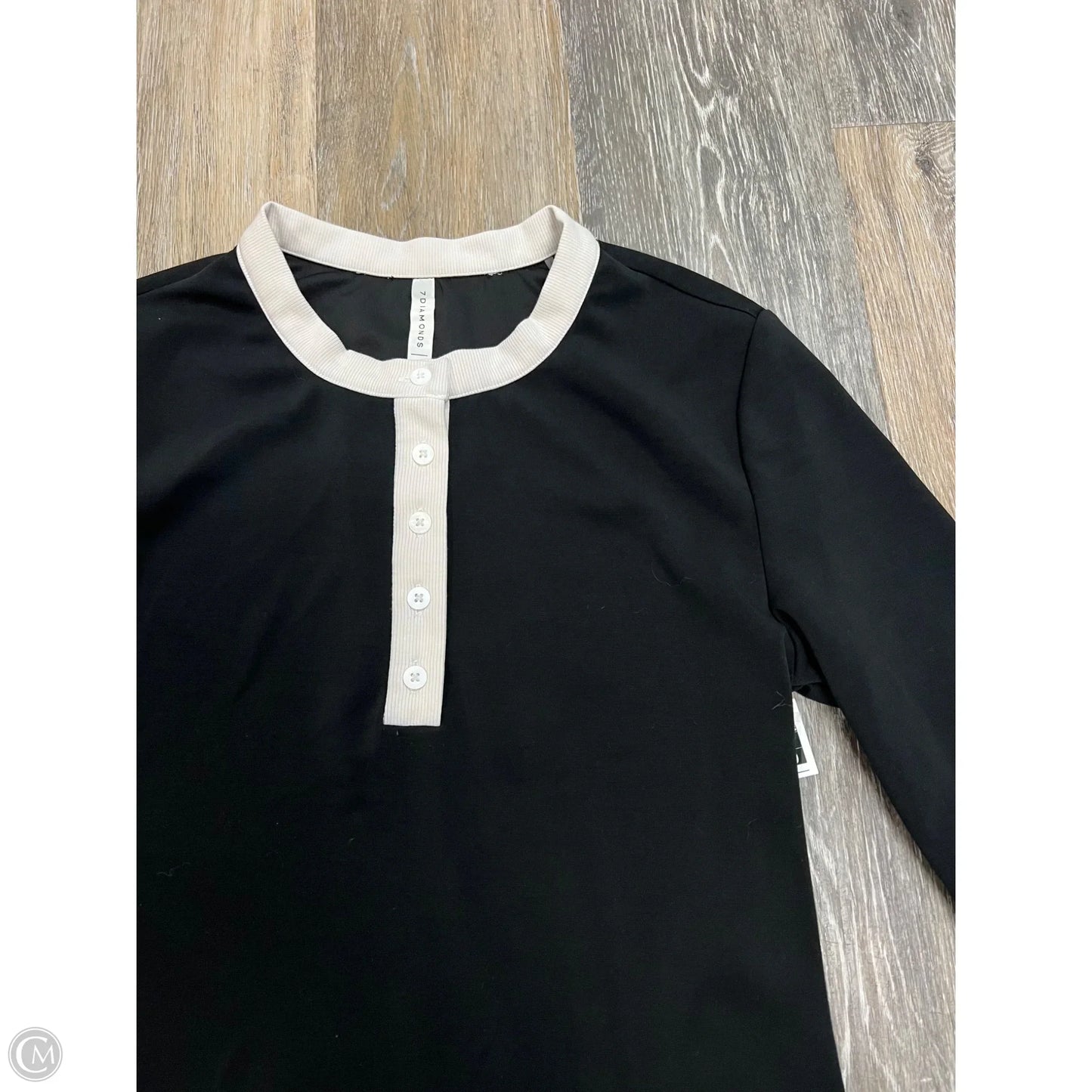 Athletic Top Short Sleeve By 7 Diamonds In Black, Size: L