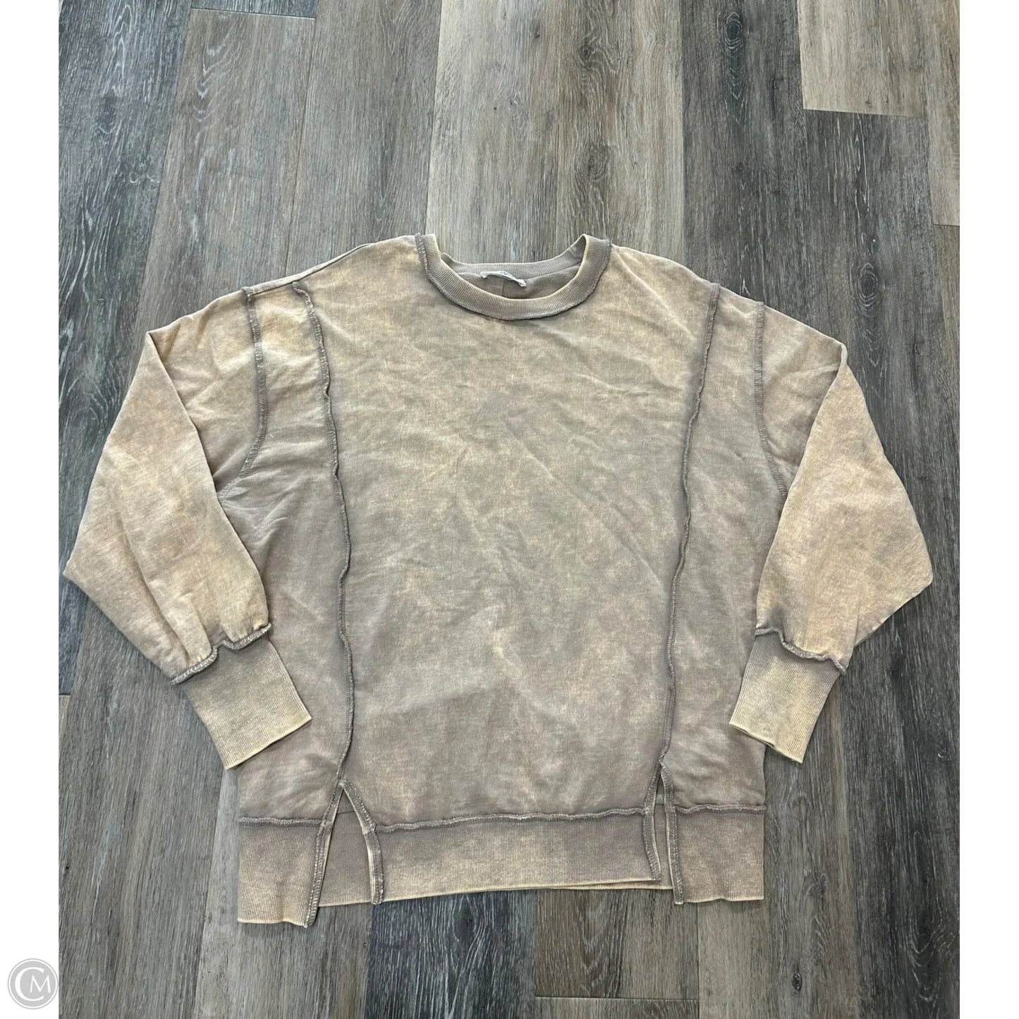 Sweatshirt Crewneck By Zenana In Orange, Size: S