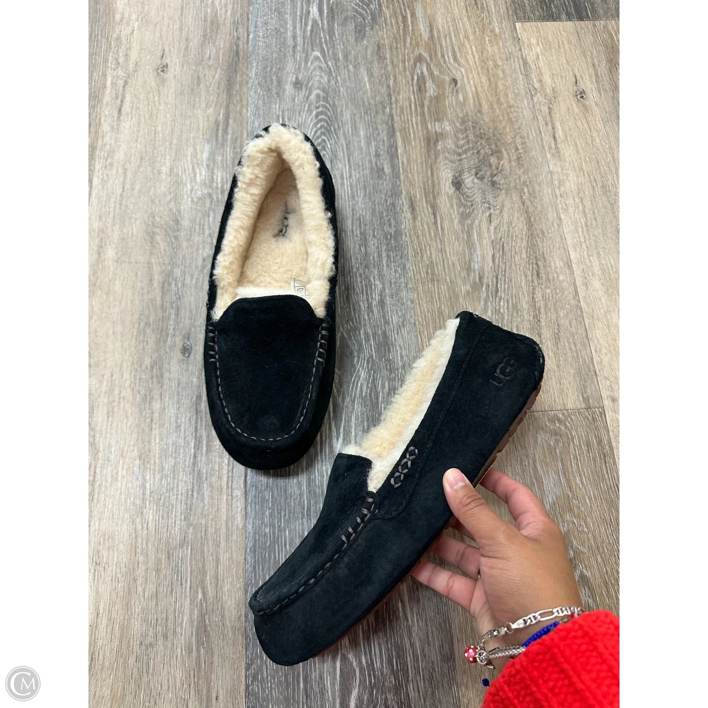 Slippers Designer By Ugg In Black, Size: 11