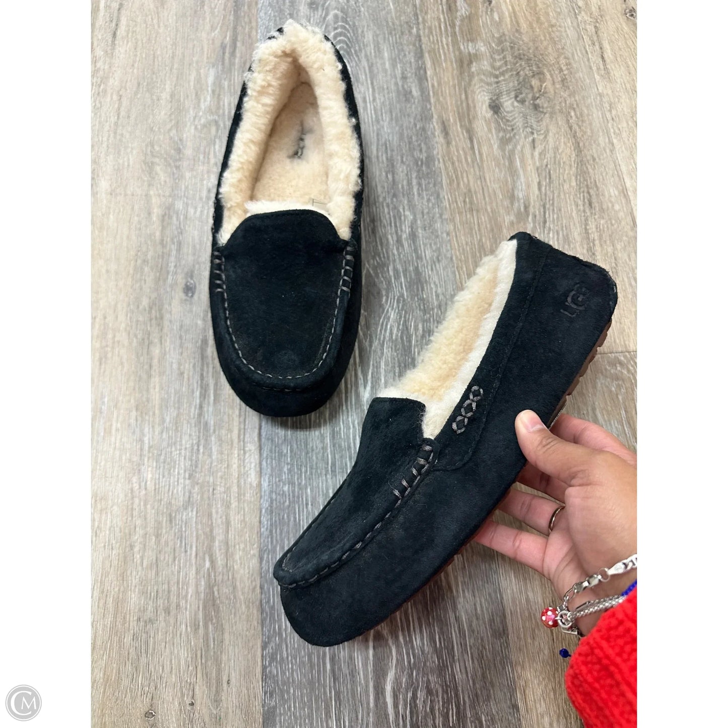 Slippers Designer By Ugg In Black, Size: 11