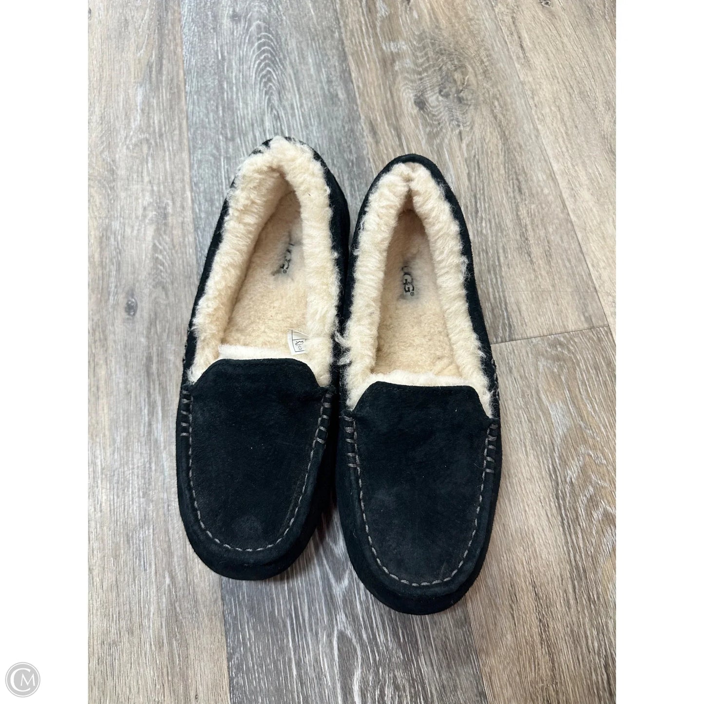 Slippers Designer By Ugg In Black, Size: 11