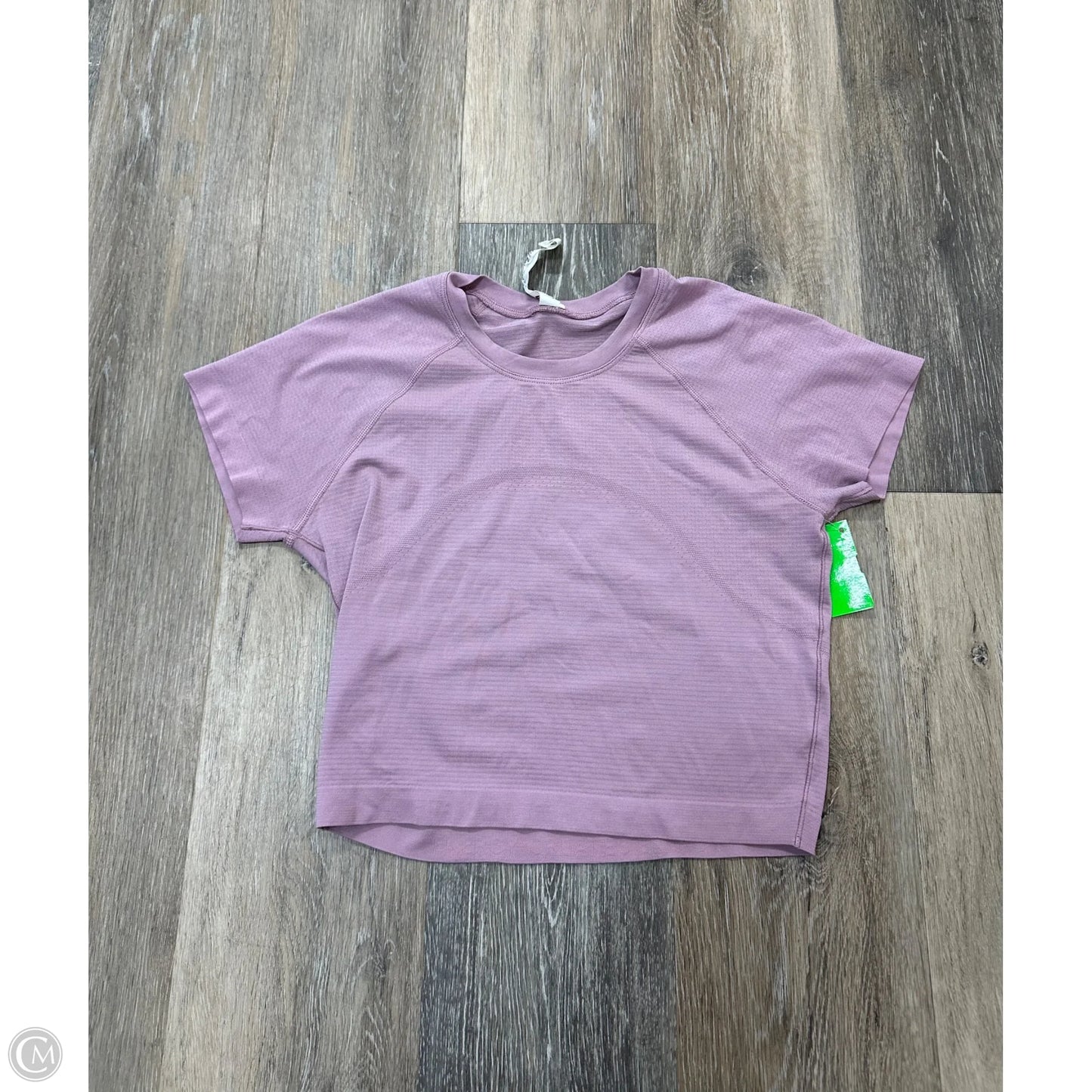 Athletic Top Short Sleeve By Lululemon In Pink, Size: 6