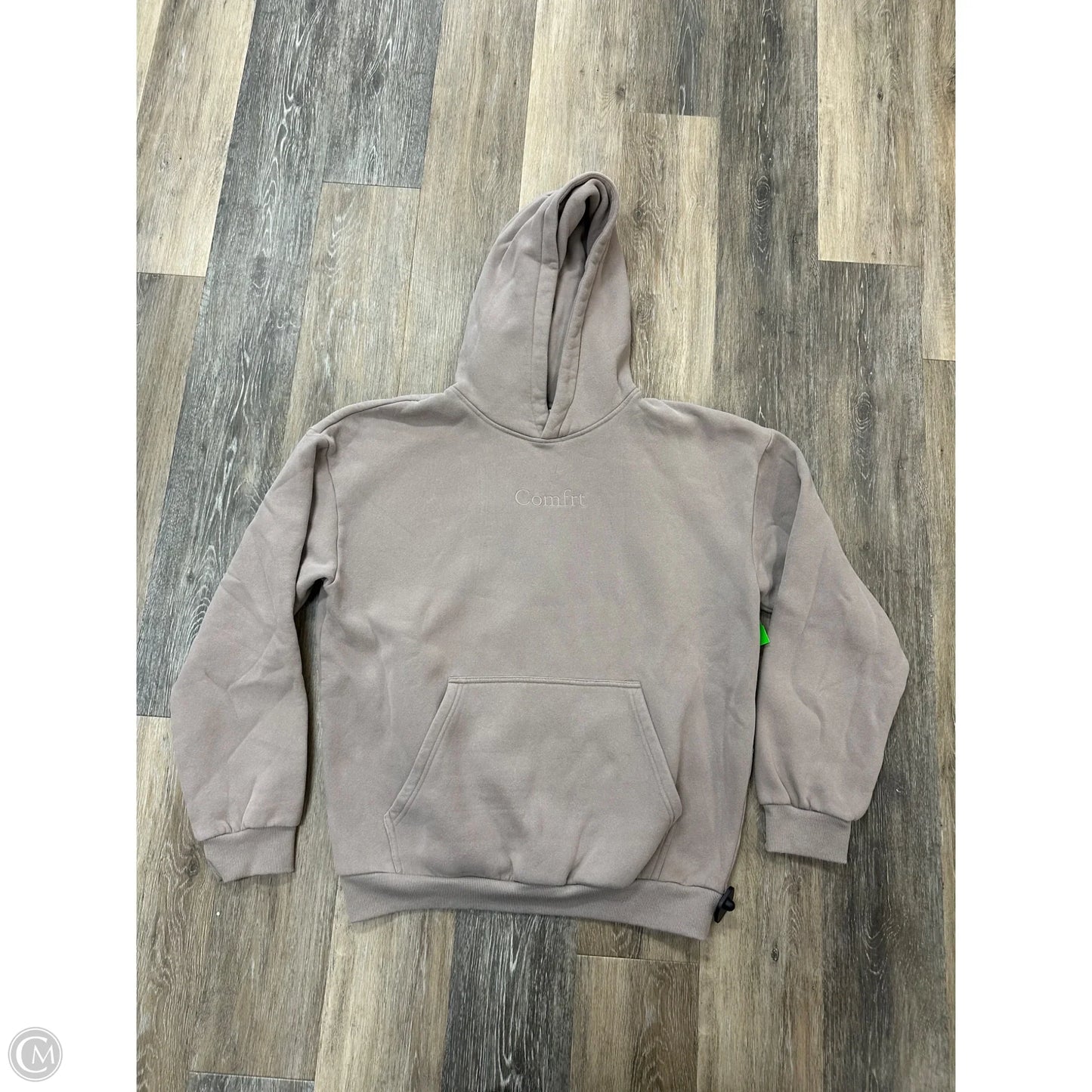Sweatshirt Hoodie By Comfrt In Tan, Size: L